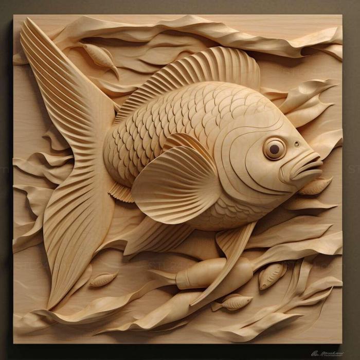 Nature and animals (Miloplus fish 1, NATURE_965) 3D models for cnc